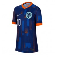 Camiseta Países Bajos Memphis Depay #10 Visitante Equipación para mujer Eurocopa 2024 manga corta